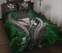 Hawaii Shark Polynesian Tropical Quilt Bed Set - Gray - Polynesian Pride