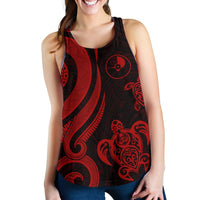 Yap Micronesian Women Racerback Tank - Red Tentacle Turtle - Polynesian Pride