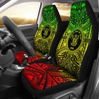 Niue Car Seat Cover - Niue Coat Of Arms Polynesian Reggae Style Universal Fit Reggae - Polynesian Pride