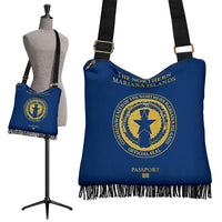 The Northern Mariana Islands Passport Crossbody Boho Handbag The Northern Marian Islands One Size Blue - Polynesian Pride