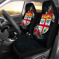 Fiji Car Seat Covers - Fiji Flag Hibiscus - A02 - Polynesian Pride