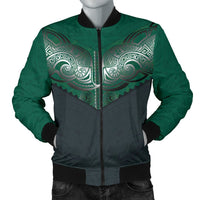 Koru Polynesian Tattoo Men Bomber Jacket Navy - Polynesian Pride