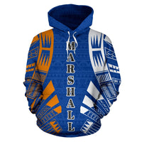 Marshall Islands All Over Hoodie Micronesian Tattoo Style - Polynesian Pride