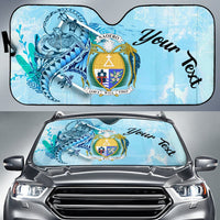 Nauru Auto Sun Shades - Custom Personalised Polynesian Turtle Under The Sea Auto Sun Shade - Nauru Universal Fit Blue - Polynesian Pride
