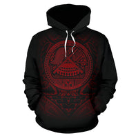 American Samoa Polynesian ll Over Custom Hoodie Tribal Pattern - Polynesian Pride
