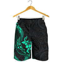 Polynesian Hawaii Men's Shorts - Polynesian Turquoise Humpback Whale - Polynesian Pride