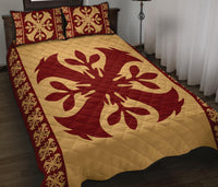 Hawaiian Quilt Pattern Flower Pretty Quilt Bed Set - Polynesian Pride