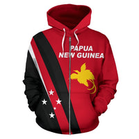 Papua New Guinea Zip up Hoodie Papua New Guinea Flag & Coat of Arms Special Version - Polynesian Pride