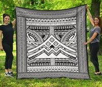 Hawaii Polynesian Mauna Kea Premium Quilt White White - Polynesian Pride