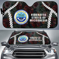 Federated States of Micronesia Auto Sun Shades - Chain Polynesian Auto Sun Shade Universal Fit BLACK - Polynesian Pride