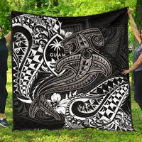 Guam Polynesian Premium Quilt - White Shark Polynesian Tattoo - Polynesian Pride