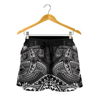 Chuuk Women's Shorts - White Shark Polynesian Tattoo - Polynesian Pride
