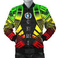 Northern Mariana Islands Men Bomber Jackets - Polynesian Tattoo Reggae Reggae - Polynesian Pride
