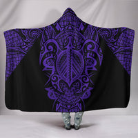 Hawaii Turtle Polynesian Hooded Blanket - Purple - Armor Style Hooded Blanket Purple - Polynesian Pride