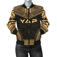 Yap Polynesian Chief Women'S Bomber Jacket - Gold Version Gold - Polynesian Pride