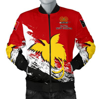Papua New Guinea Special Men's Bomber Jacket Black - Polynesian Pride