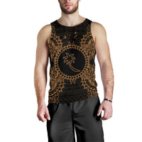 Chuuk Polynesian Men Tank Top Map Gold Gold - Polynesian Pride