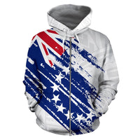 Cook Islands Flag Coat of Arms Polynesian Zip up Hoodie 02 - Polynesian Pride