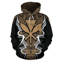 Kanaka Map Hoodie Gold Armor Style - Polynesian Pride