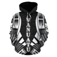 Vanuatu Polynesian Hoodie Black Tattoo - Polynesian Pride