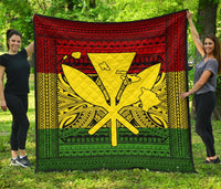 Hawaii Polynesian Kanaka Maoli Premium Quilt Red - Polynesian Pride