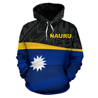 Nauru Polynesian Hoodie Nauru Flag Coat of Arms - Polynesian Pride