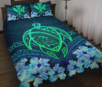 Hawaii Turtle Hibiscus Quilt Bed Set - Choco Style - Polynesian Pride