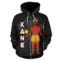 Polynesian Hawaii Zip up Hoodie Kane Hawaiian God of the Myths and Legends - Polynesian Pride