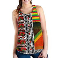 Hawaii Kanaka Maoli Pattern Women's Racerback Tank - Layer Style - Polynesian Pride