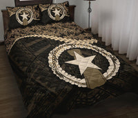 Northern Mariana Islands Polynesian Quilt Bed Set Golden Coconut - Polynesian Pride