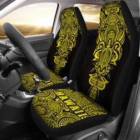 Hawaii Turtle Polynesian Car Seat Cover - Yellow - Armor Style Universal Fit Yellow - Polynesian Pride