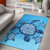 Big Blue Turtle Area Rug - Polynesian Pride