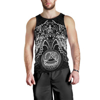 American Samoa Polynesian Men's Tank Top - White Turtle Manta Ray - Polynesian Pride