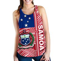 Samoa Flag Polynesian Women's Racerback Tank - Polynesian Pride