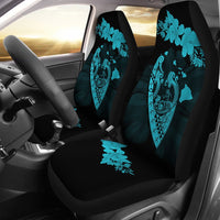 Hawaii Hibiscus Banzai Surfing Car Seat Cover Blue - Polynesian Pride