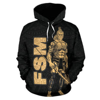 Federates States of Micronesia Hoodie Micronesian Warrior Gold - Polynesian Pride