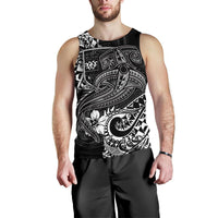 Fiji Men's Tank Top - White Shark Polynesian Tattoo - Polynesian Pride