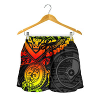 Yap Polynesian Shorts (Women) - Reggae Turtle - Polynesian Pride