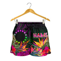 Cook Islands Personalised Polynesian Women's Shorts - Summer Hibiscus - Polynesian Pride