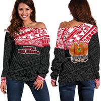 Papua New Guinea Shoulder Sweater - Polynesian Style Red - Polynesian Pride