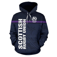 Scottish Rugby Hoodie National Thistle Unisex Purple - Polynesian Pride
