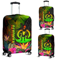 Vanuatu Polynesian Luggage Covers - Hibiscus and Banana Leaves - Polynesian Pride