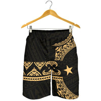 Federated States Of Micronesia Polynesian All Over Print Men's Short - Gold Version Gold - Black - Polynesian Pride