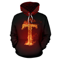 Tonga All Over Hoodie Polynesian Fire Style - Polynesian Pride