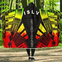 Society Islands Hooded Blanket - Polynesian Tattoo Reggae Hooded Blanket Reggae - Polynesian Pride