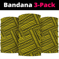 Polynesian Nation Yellow Bandana 3 - Pack - Polynesian Pride