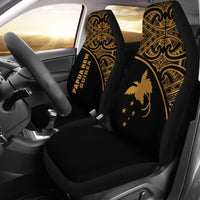 Papua New Guinea Car Seat Covers - Papua New Guinea FLag Polynesian Yellow Curve Universal Fit Yellow - Polynesian Pride
