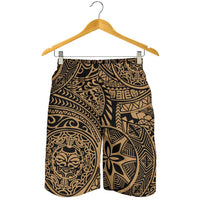 Polynesian Hawaiian Style Tribal Tattoo Gold Men's Short - Polynesian Pride