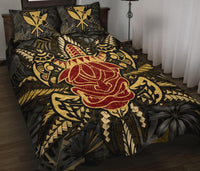 Hawaii Turtle Polynesian Tropical Gold Quilt Bed Set - Alone Style - AH - Polynesian Pride