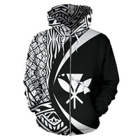 Kauai Kanaka Maoli Polynesian Zip up Hoodie Circle Style - Polynesian Pride